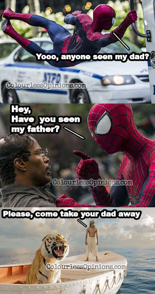 Spiderman 2 Richard Parker Life of Pi movie meme