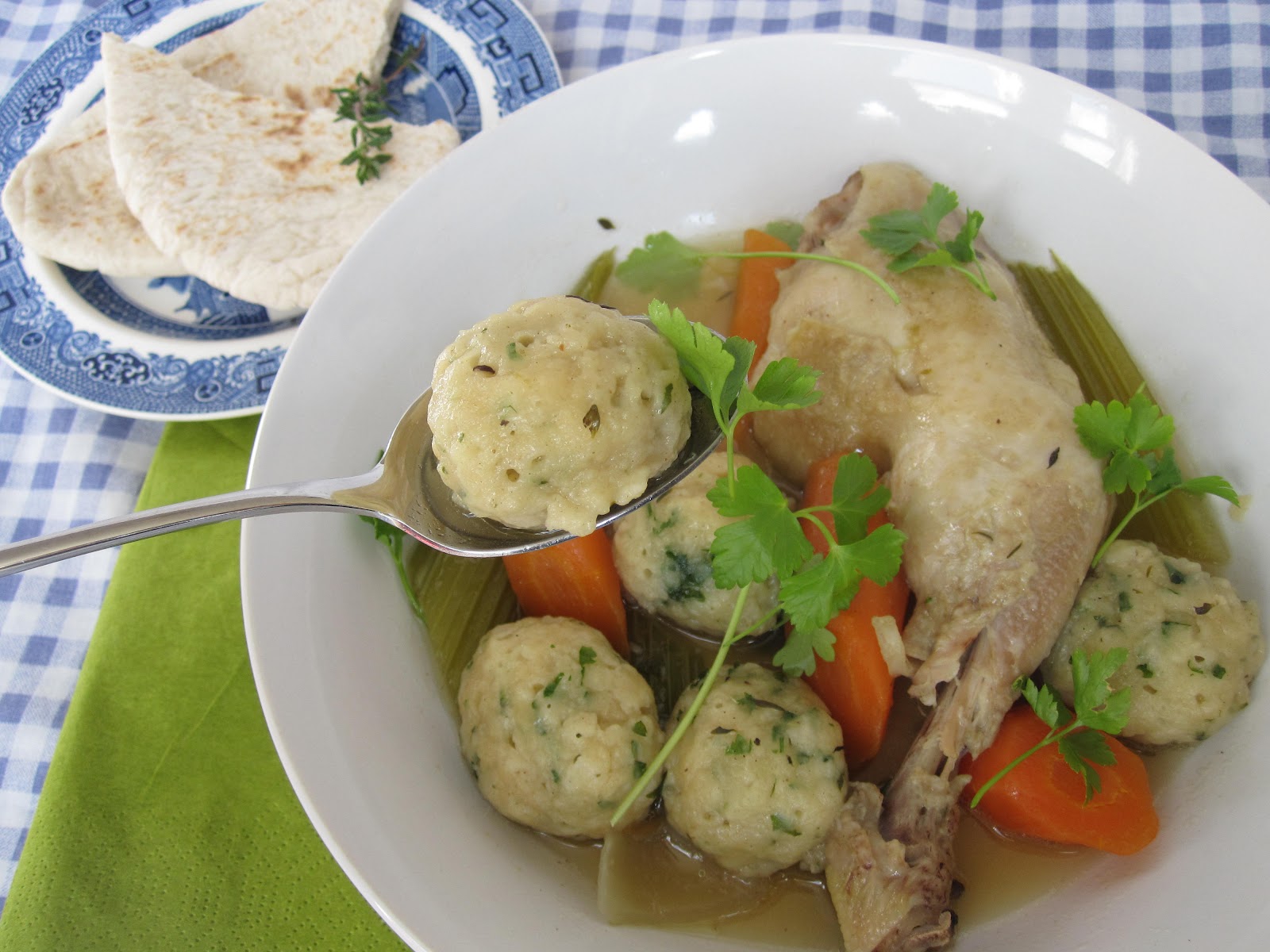 Tasty Pi Poached Chicken Legs with Dumplings