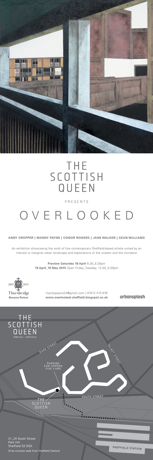 |-- Image and map for invite to 'Overlooked' show. If you can read this sentence you may have images being blocked by your email software --|