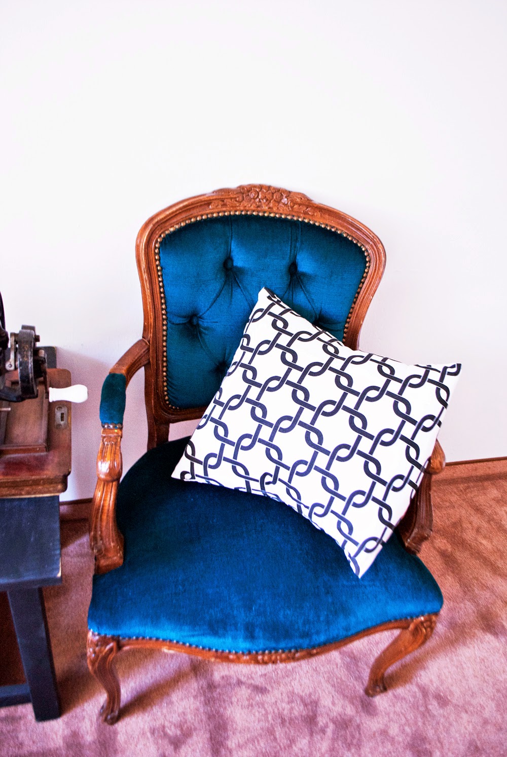 blue french chair