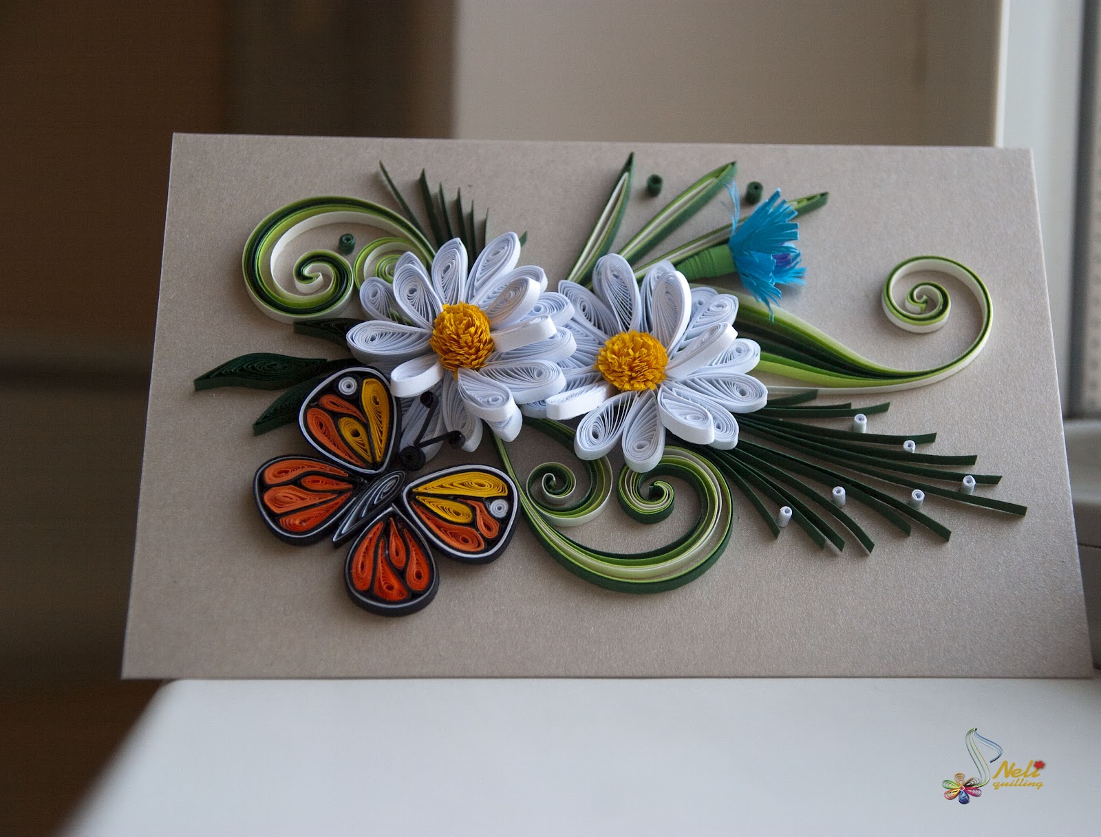 Neli Quilling Art Quilling cards flowers and.butterfly