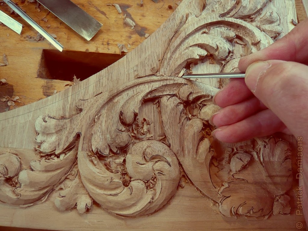 Acanthus+Carving+and+Design ... carving | Acanthus leaf design carved in walnut | North German Baroque