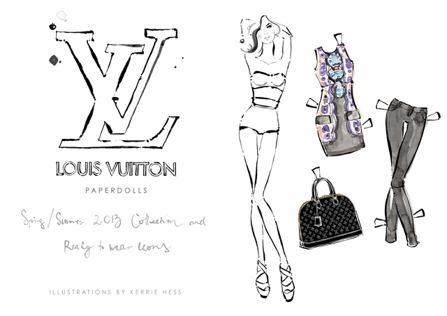Louis Vuitton presents paper dolls from illustrator Kerrie Hess