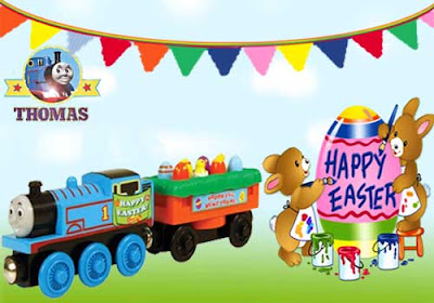 Exclusive Spring holiday season Happy Easter egg car Thomas and Friends Wooden Railway Train Engine