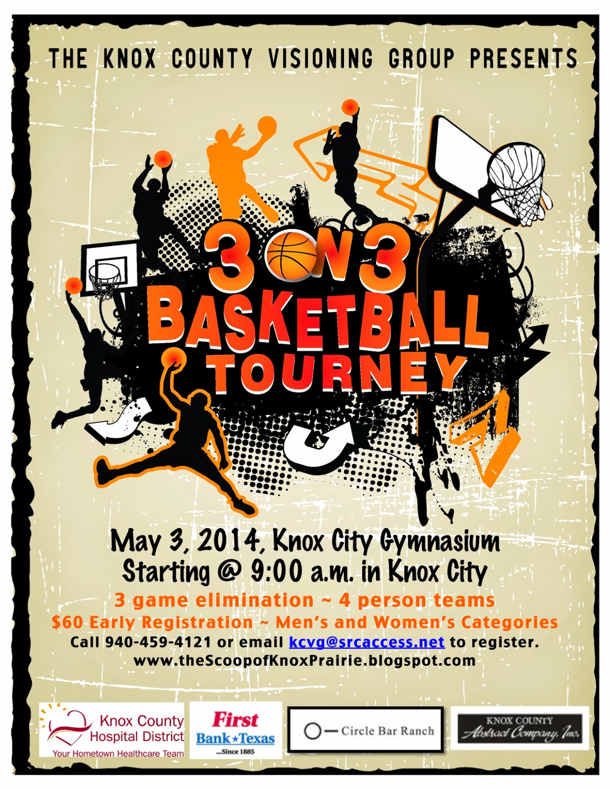 the scoop 3 on 3 basketball tournament flyer template