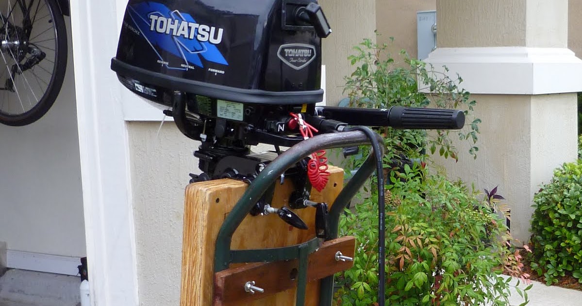 Puny Projects Make outboard stand from hand truck