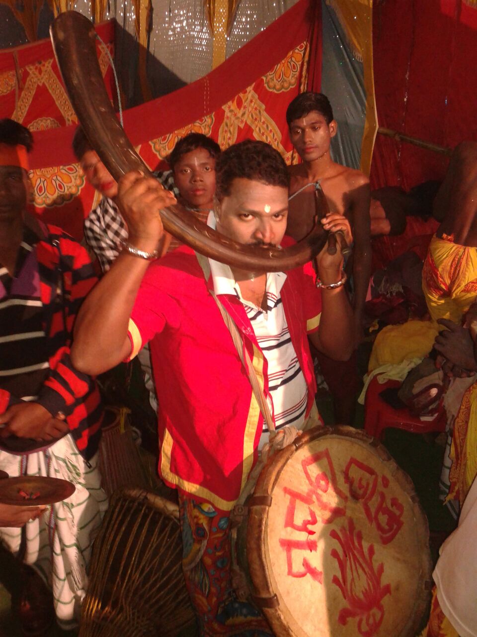 Turi Folk Instrument during Nabarangpur Mondei festival 2014 at Odisha