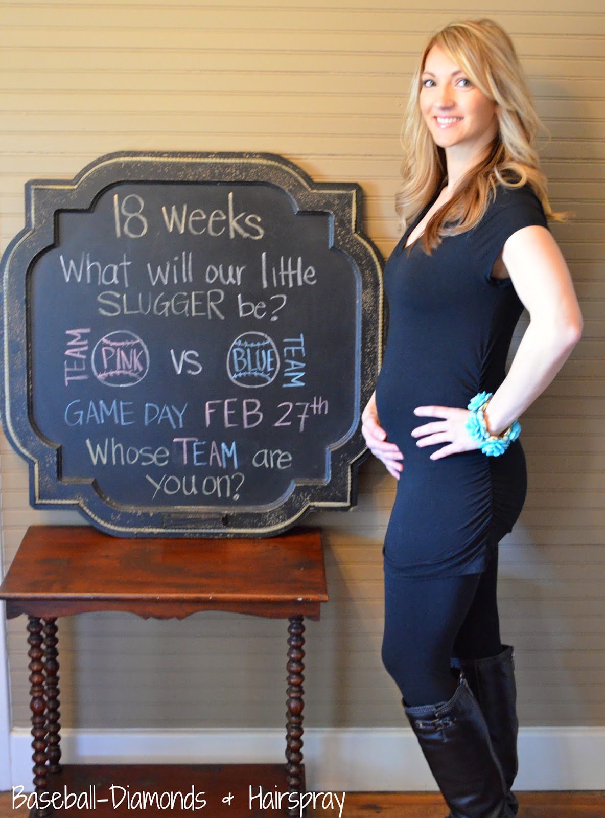 BaseballDiamonds & Hairspray BUMPDATE // 18 Weeks