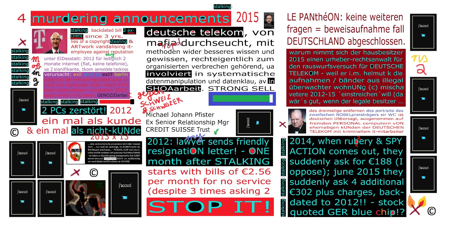 navi pillay discrimination of SWISS by deutsche telekom bnd mischa vetere to be killed by neighbour