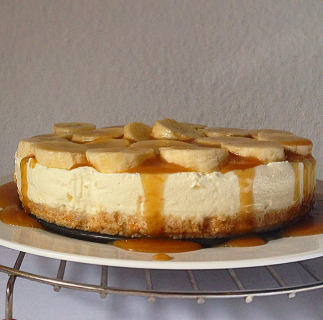 Baking is Love nobake salted caramel banoffee cheesecake.