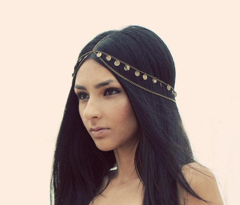 BOHEMIAN BRIDAL CHAIN HAIRPIECE Weddings and Debuts