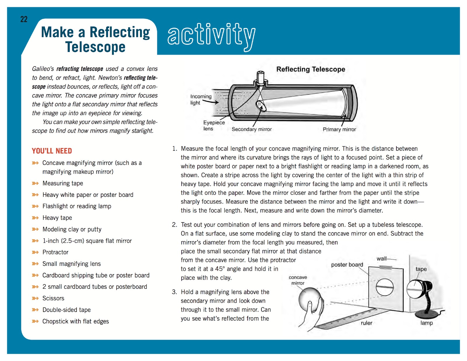 HANDSONBOOKS Info & Activities for Curious Kids Make a Telescope to