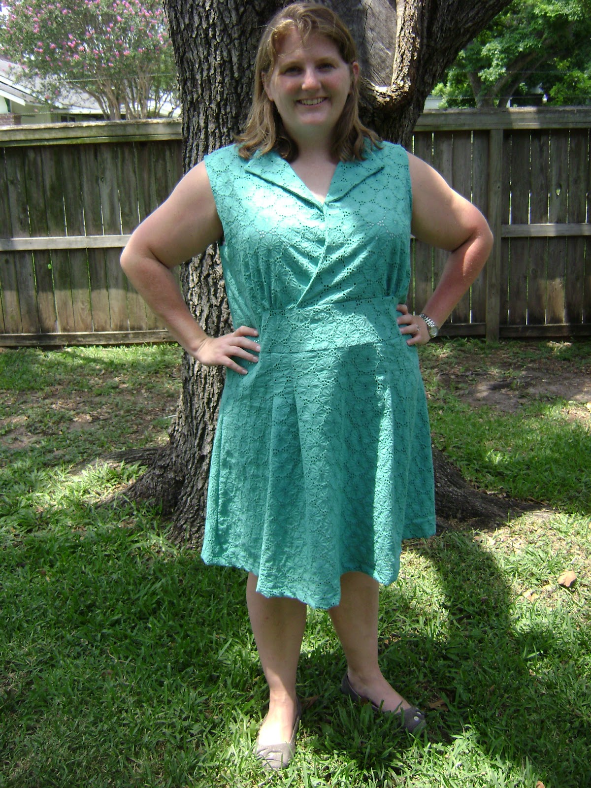 Stacie Thinks She Can An easy eyelet dress