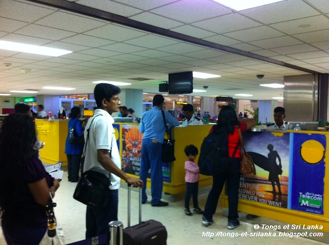 Aeroport de Colombo au Sri Lanka