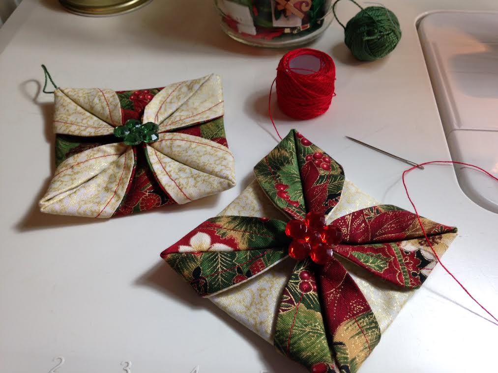 Life in the Scrapatch Folded Fabric Christmas Ornaments
