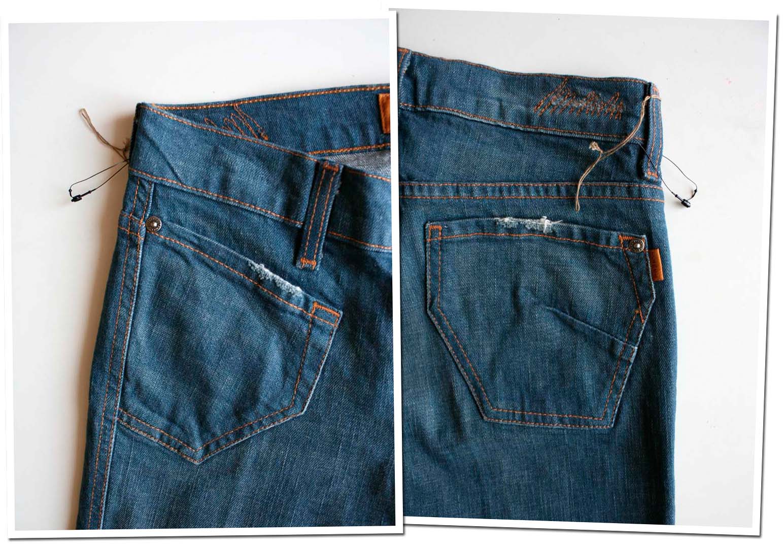 Jeans Genie NEW! JAMES Preserved Denim Patch Pocket Jeans Sz 24 25
