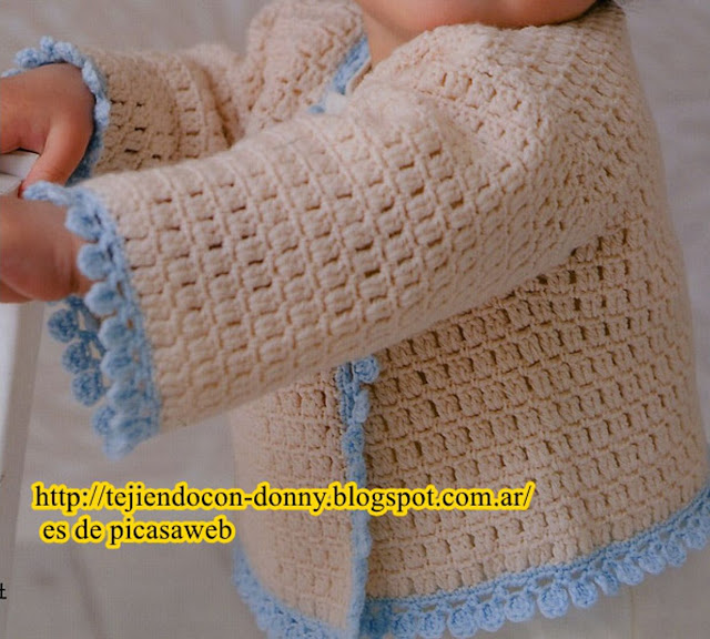 Chaleco de Bebé tejido a Crochet