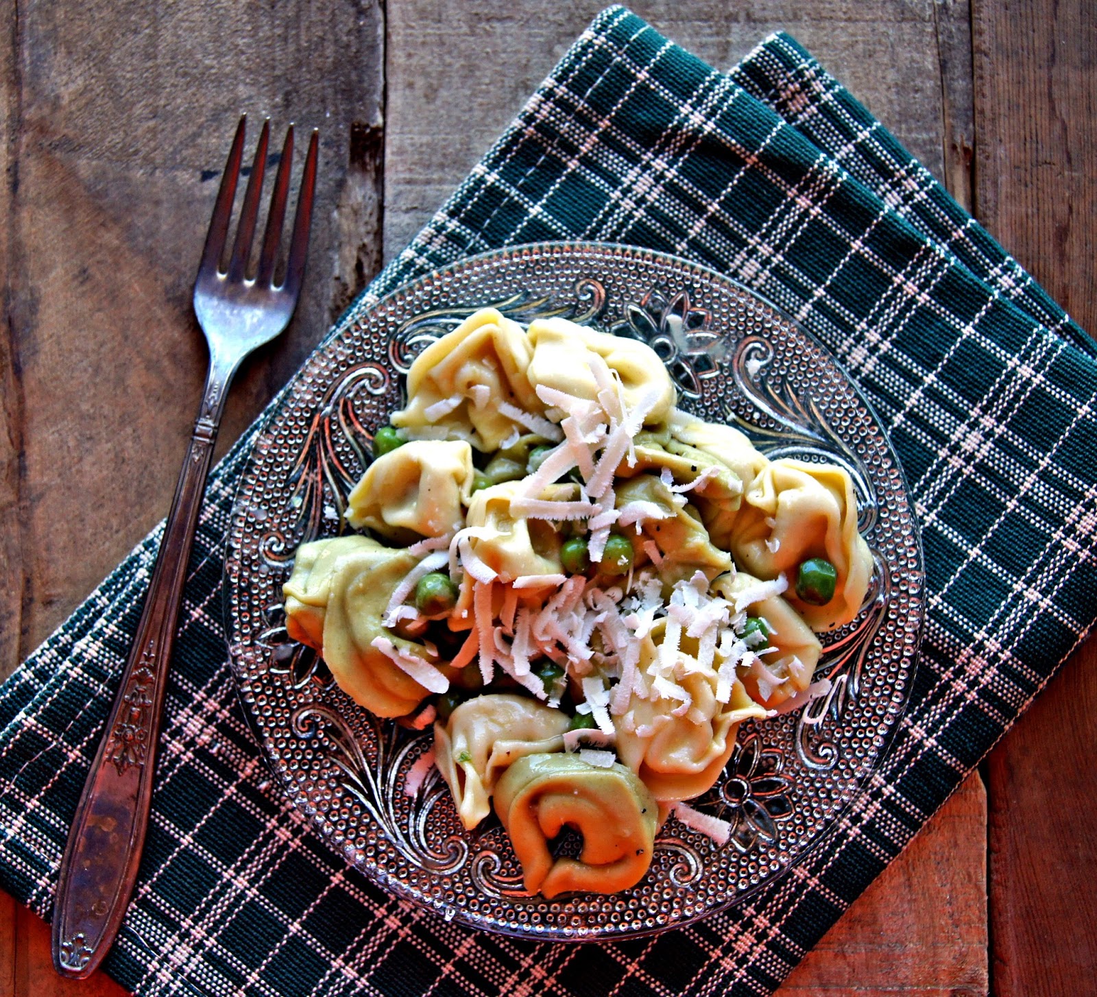 Karen Cooks Tortellini and Green Pea Salad