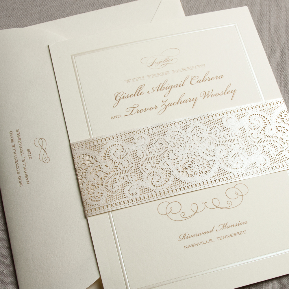 engraved ecru scalloped pearls invitation festive and sophisticated a touch of 1920s glamour makes this invitation perfect for the vintage inspired affair - Vintage Lace Wedding Invitations engraved ecru scalloped pearls invitation festive and sophisticated a touch of 1920s glamour makes this invitation perfect for the vintage inspired affair - Vintage Lace Wedding Invitations