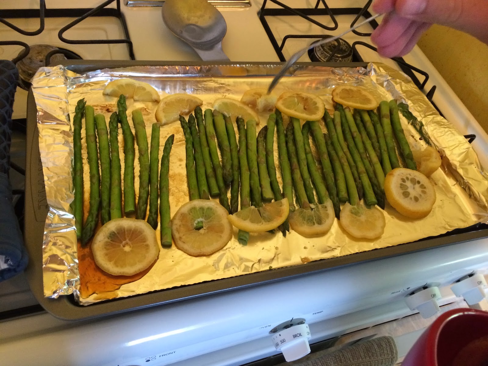 The Traveling Pipeliner's Wife Broiled Salmon and Asparagus