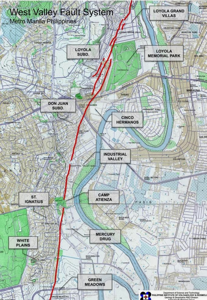 West Valley Fault Map Quezon City The Project Review: Environment : West Valley Fault News Update