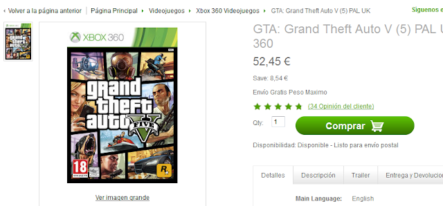 Grand Theft Auto V en Zavvi.es Compra GTA V en Zavvi.es por menos de 53€