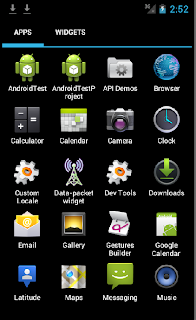 Application tab which shows installed applications. 