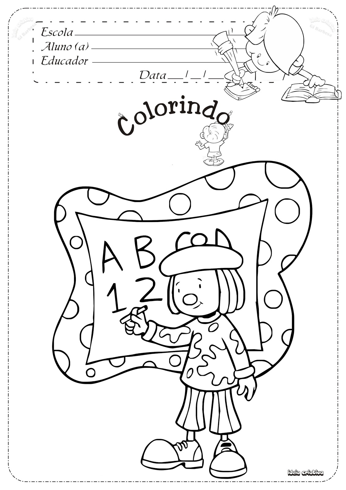 palhaço colorir