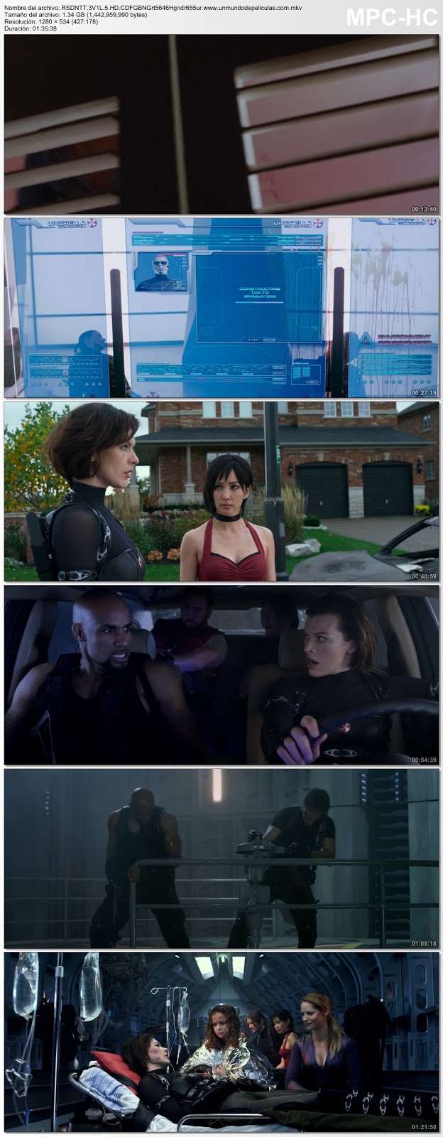 Capturas de la película.