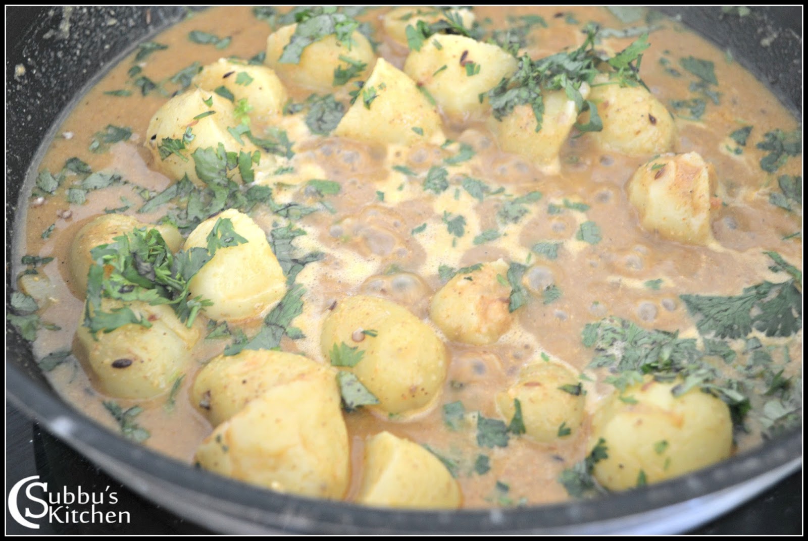PotatoCurd Gravy Recipe Potato in Yogurt Gravy Recipe Subbus Kitchen