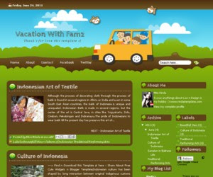 Vacation With Famz Blogger Template