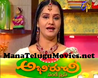 Actress Apoorva in Abhiruchi Celebrity Cookery Show