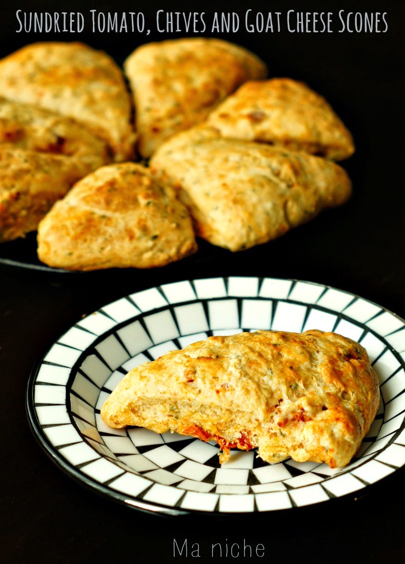 Ma Niche Sundried Tomato, Chives and Goat Cheese Scones Baking
