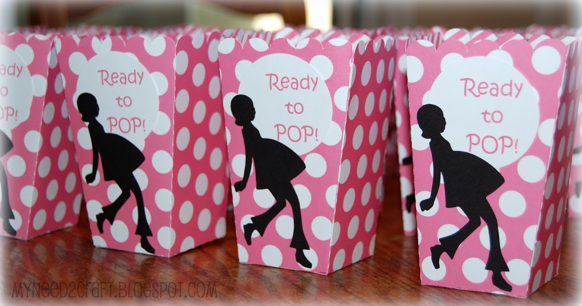 MyNeed2Craft by Terri Deavers Popcorn box for baby shower favor