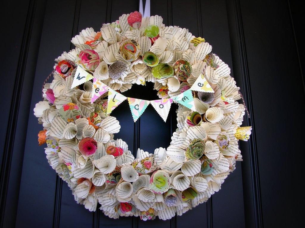 Awesome Paper Cone Wreath Tutorial