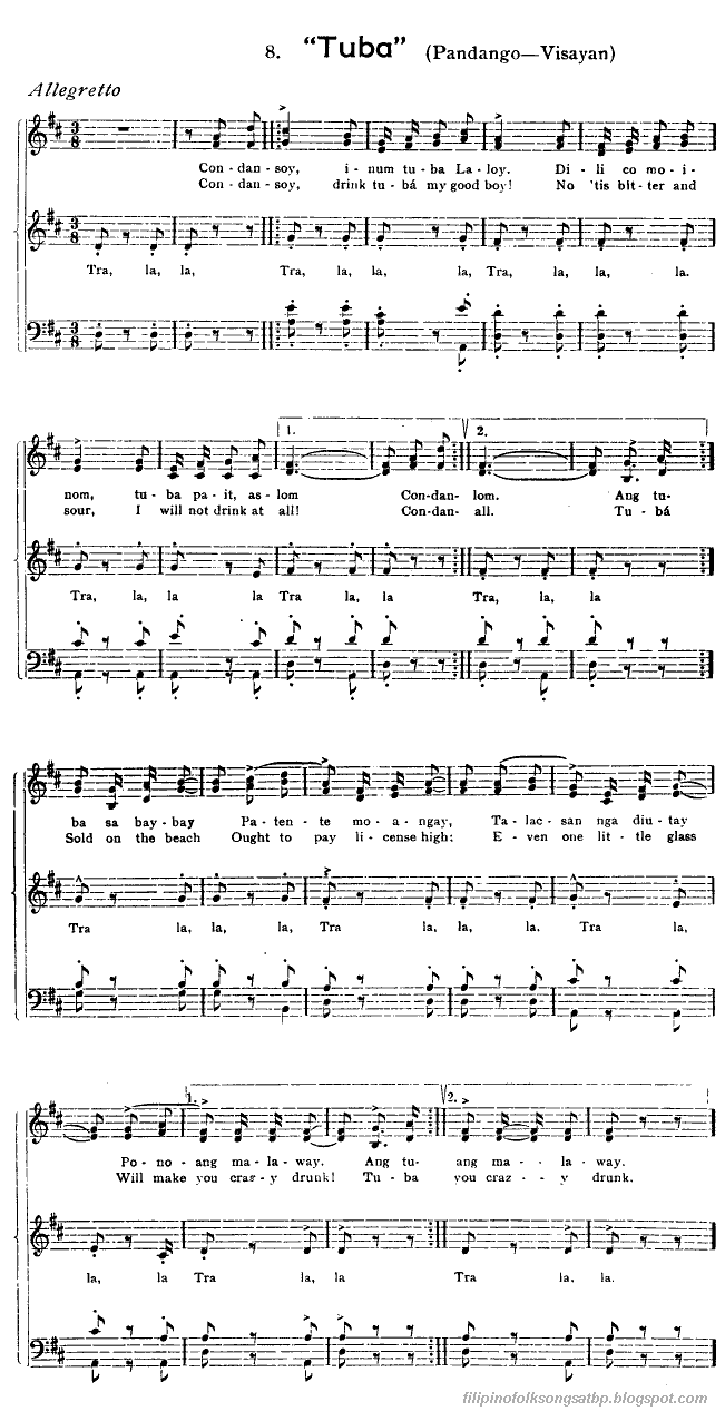 Traditional Folk Songs Filipino, American, Canadian, Irish, English