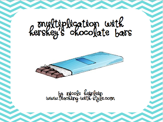 photo of hershey's multiplication math freebie teaching with style