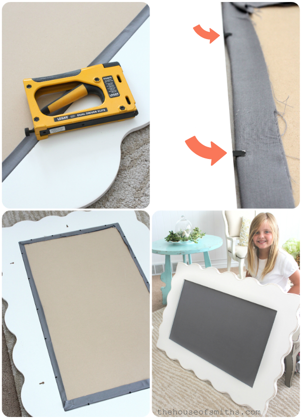 DIY Framed Fabric Pin Board A Blogger's Office Makeover