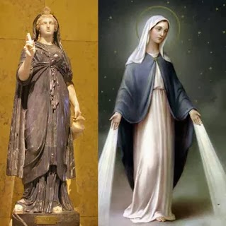 The gate to hell, the black magic apparitional mary goddess falsely claimed as resurrected assumed