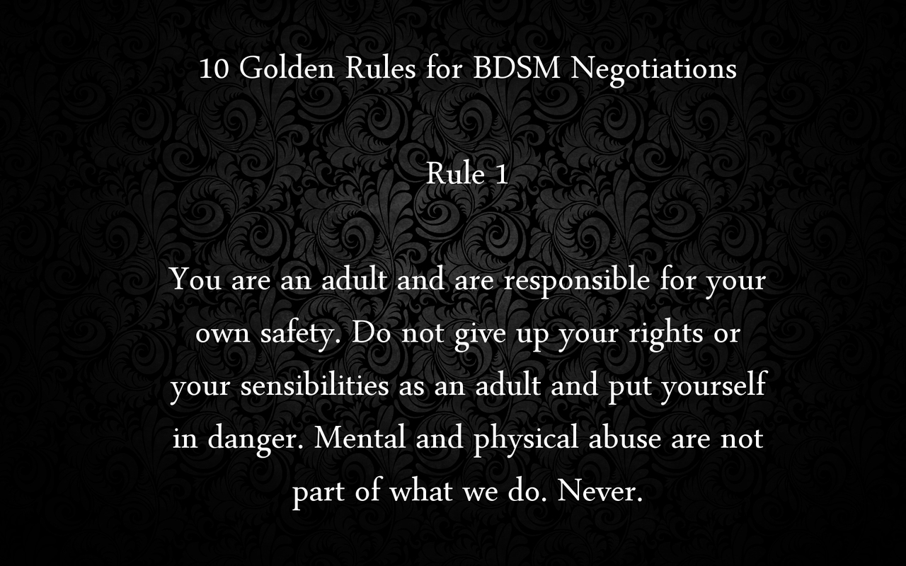 rules Bdsm master