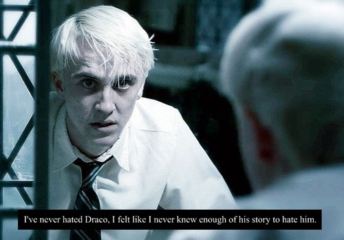 I sorta feel like I'm hating on Draco at this point. OH WELL