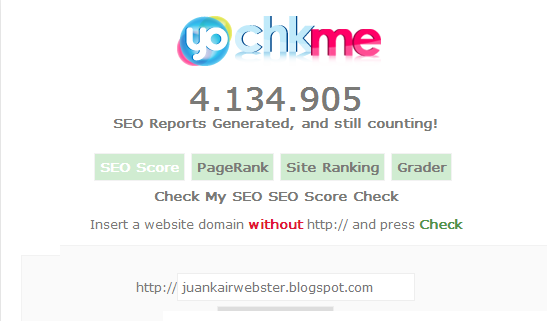 Cara Check Score SEO Pada Blog/Website