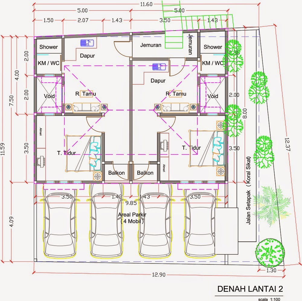 Rumah Minimalis 4 Tumbak Arsitek Rumahan