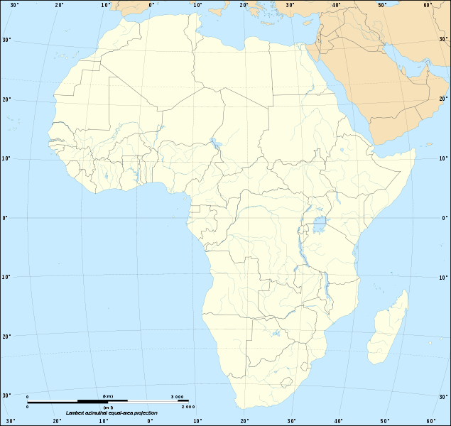 kaart landen afrika: kaart topografie landen afrika