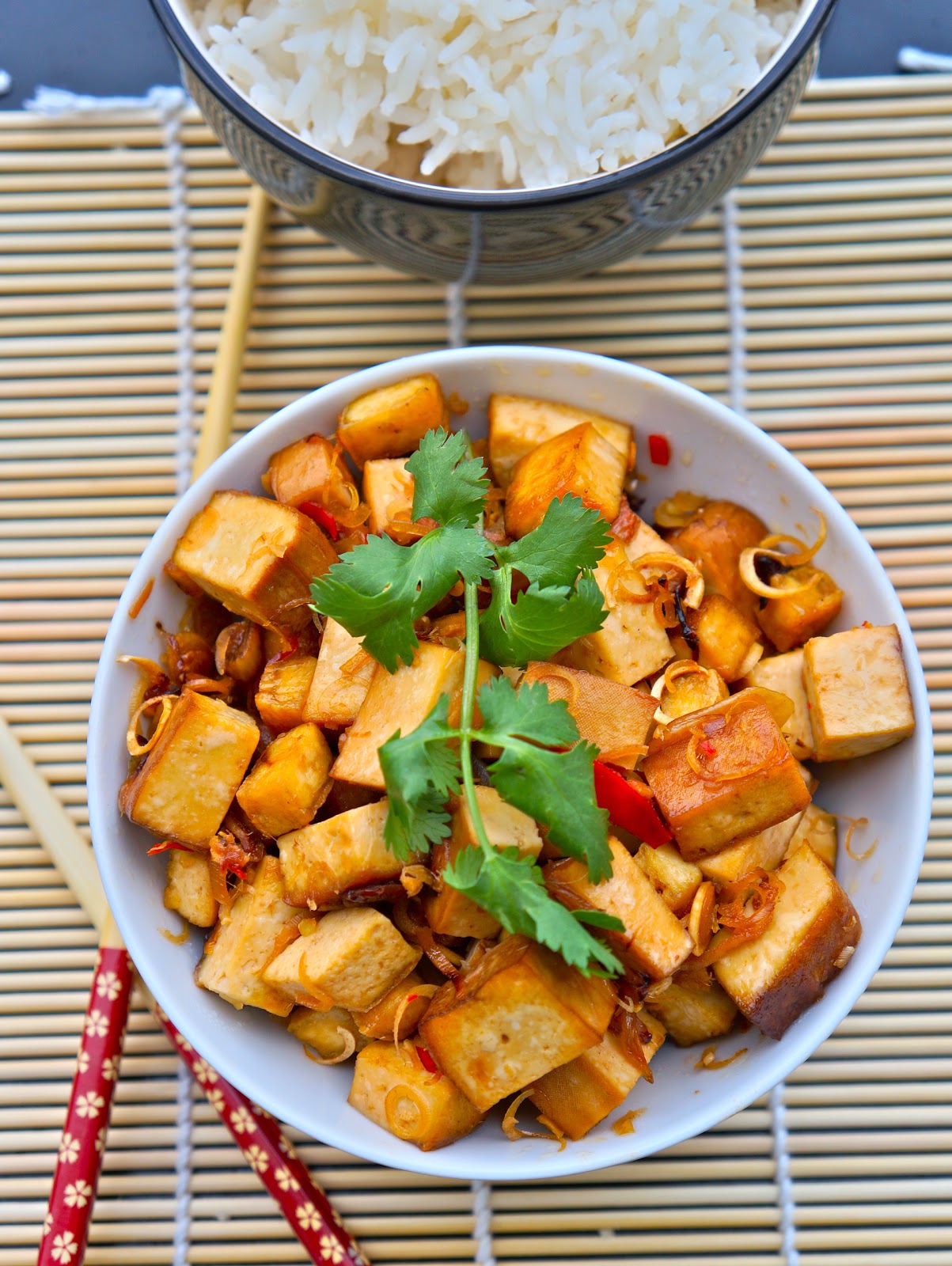 Fried Tofu with lemon grass