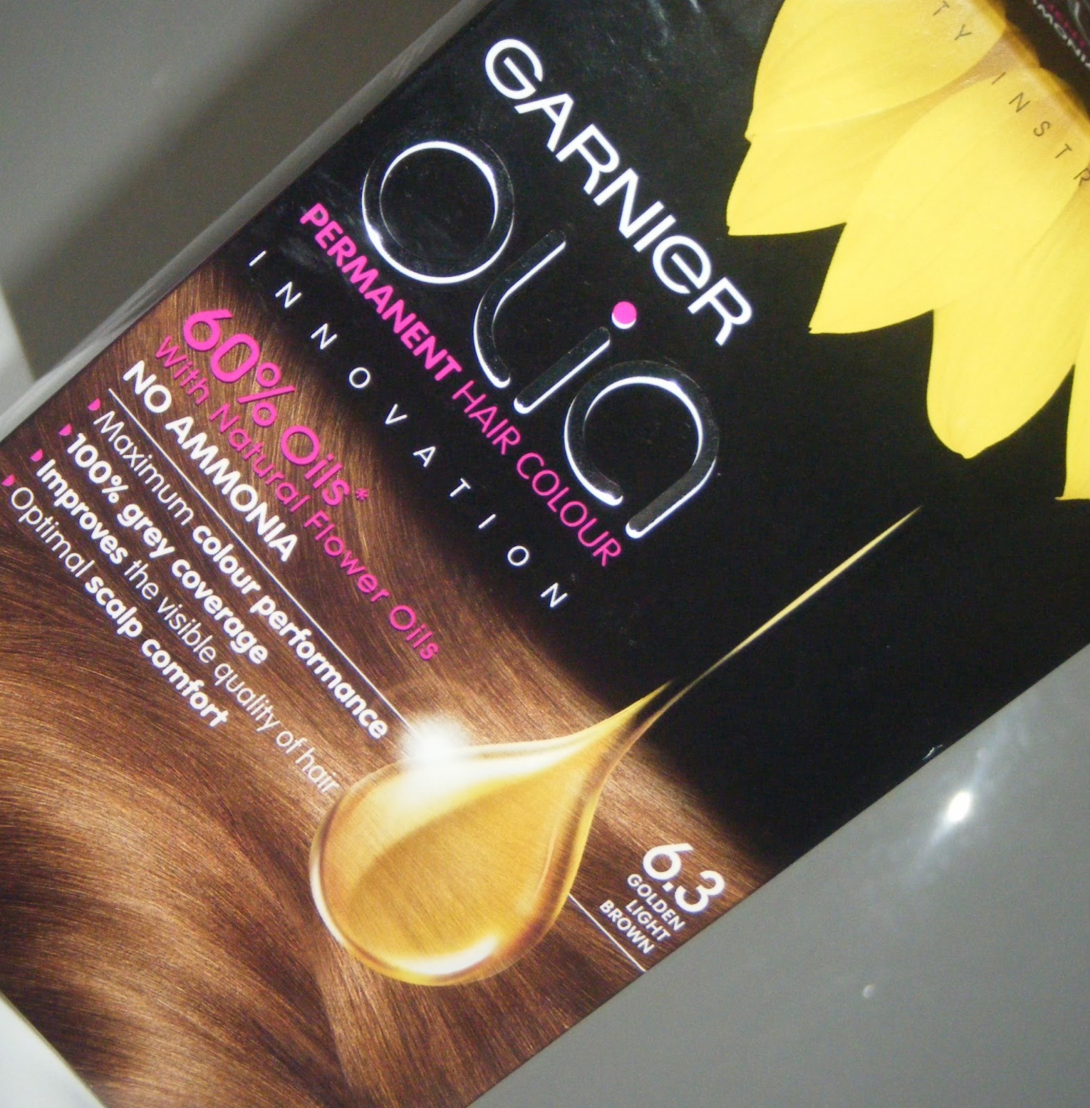 Olia Hair Colour in 6.3 Golden Light Brown Review.