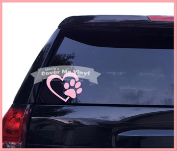 Paw Heart Decal