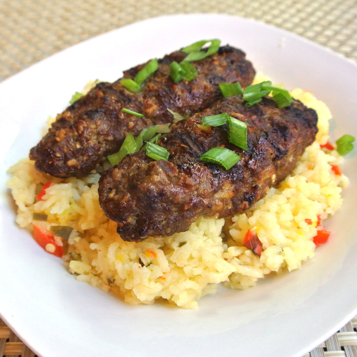 Mom, What's For Dinner? Persian beef kebabs with Spiced Jasmine Rice