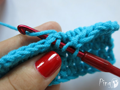 Half Double Crochet Decrease - step by step instructions by Pingo - The Pink Penguin