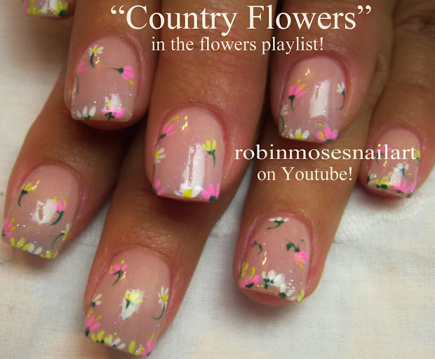 nail art robin moses "flower